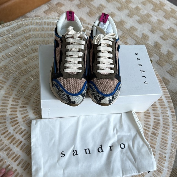 $295 New in Box Sandro Flame panelled sneakers Sz 36 - Picture 7 of 10